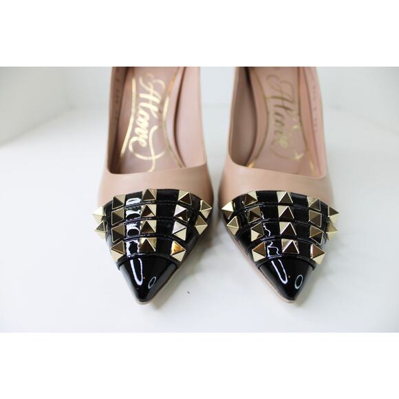 Valentino Garavani Rockstud Kidskin And Patent Leather Pump 110mm, Size 38.5 - Picture 3 of 8